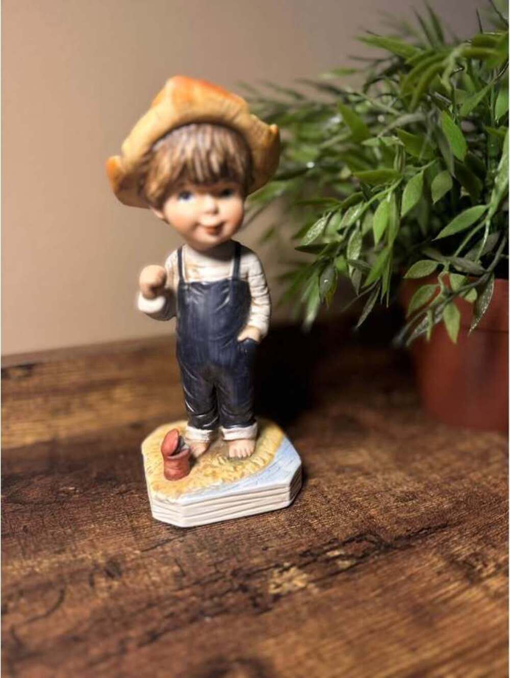 Vintage Moppets Farm Boy Figurine 1974 Fran Mar Gorham Japan